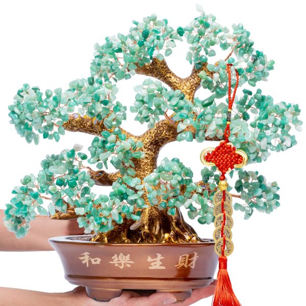 主图_01 Natural Aventurine (1,251 Gemstone Count) Chakra Crystal Tree with Healing Properties - Home & Office Bonsai Feng Shui Money Tree Decoration for Luck, Success and Intelligence - 14"