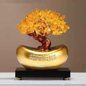 主图_01 Crystal Money Tree,Feng Shui Bonsai Citrine Crystal/Yellow Citrine Money Tree with Pots,Citrine Trees Lucky Bonsai Feng Shui Decor for Tabletop Home Office Housewarming Gifts