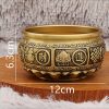 主图_02 Feng Shui Money Bowl Brass - 510g (1.12lbs) Wealth Bowl with Lotus Base, 5"x5"x2.5" Chinese Money Attraction Vessel for Home Office Abundance Decor