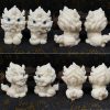 2pcs Ivory Fruit Finish of Kylin Sculpture Ornament for Home Office Decor,Housewarming Gardon Decoration Pi Xiu Figurine,White Feng Shui Foo Dog Statue,Chinese Traditional Feng Shui Energy Ornament
