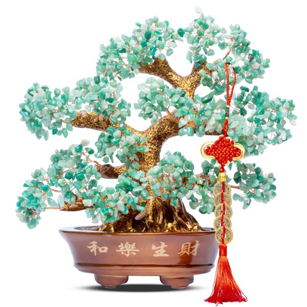 主图_02 Natural Aventurine (1,251 Gemstone Count) Chakra Crystal Tree with Healing Properties - Home & Office Bonsai Feng Shui Money Tree Decoration for Luck, Success and Intelligence - 14"