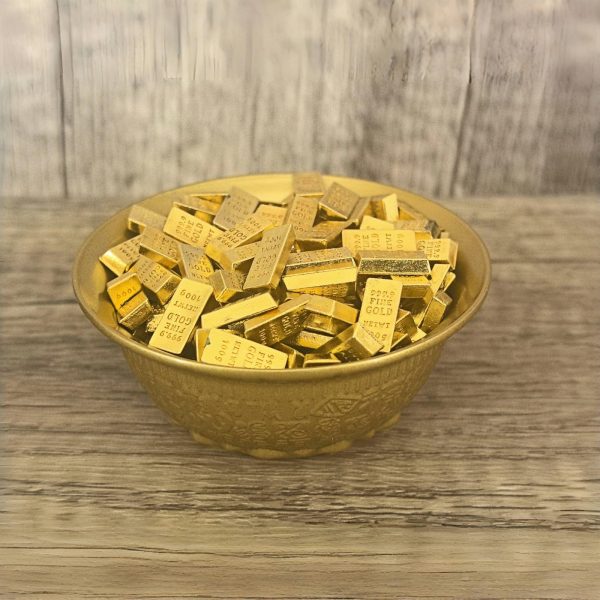 主图_02 Feng Shui Money Bowl Brass - 3" Mini Wealth Bowl with 200 Gold Bricks & Lotus Design, 400g Solid Metal for Desk/Altar Fortune Decor, Symbolism Office Home Feng Shui Decor