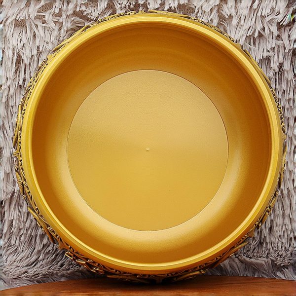 主图_04 Feng Shui Money Bowl Brass - 510g (1.12lbs) Wealth Bowl with Lotus Base, 5"x5"x2.5" Chinese Money Attraction Vessel for Home Office Abundance Decor