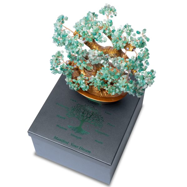 主图_05 Natural Aventurine (1,251 Gemstone Count) Chakra Crystal Tree with Healing Properties - Home & Office Bonsai Feng Shui Money Tree Decoration for Luck, Success and Intelligence - 14"