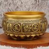 主图_05 Feng Shui Money Bowl Brass - 510g (1.12lbs) Wealth Bowl with Lotus Base, 5"x5"x2.5" Chinese Money Attraction Vessel for Home Office Abundance Decor