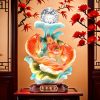 FUNSXBUG 13.7 Inch Large Chinese Feng Shui Fish Statue Feng Shui Decor Home Office Decoration Tabletop Decor Ornaments Good Lucky Gifts