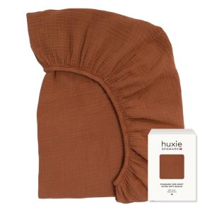 Crib Sheets – Organic Cotton Muslin Fitted Crib Sheet – Standard Size for Baby Boy and Baby Girl 28" x 52" Ultra-Soft and Breathable. (Cedar)