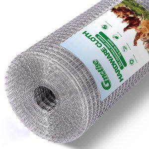 Hardware Cloth 1/4 inch 23 Gauge Large Size 304 Stainless Steel mesh Chicken Wire Welded Fencing Wire Mesh Roll Garden Fence 24in×49ft