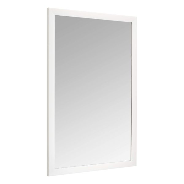 Basics Rectangular Wall Mount Mirror 24" x 36", Standard Trim, White