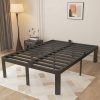 主图_01 Full Size Bed Frame 16 Inch, Black Full Bed Frame with Anti-Slip Baffles, No Box Spring Needed, Heavy Duty Steel Platform Supprt, Rounded Corner Legs, Res