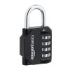 Basics 4-Digit Combination Lock for Gym and Sports, 2-Pack, BlackBasics 4-Digit Combination Lock for Gym and Sports, 2-Pack, Black