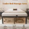 主图_03 Full Size Bed Frame 16 Inch, Black Full Bed Frame with Anti-Slip Baffles, No Box Spring Needed, Heavy Duty Steel Platform Supprt, Rounded Corner Legs, Res