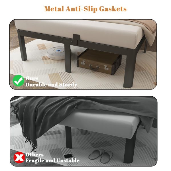 主图_05 Full Size Bed Frame 16 Inch, Black Full Bed Frame with Anti-Slip Baffles, No Box Spring Needed, Heavy Duty Steel Platform Supprt, Rounded Corner Legs, Res