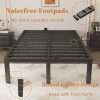 主图_07 Full Size Bed Frame 16 Inch, Black Full Bed Frame with Anti-Slip Baffles, No Box Spring Needed, Heavy Duty Steel Platform Supprt, Rounded Corner Legs, Res