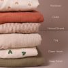 Crib Sheets – Organic Cotton Muslin Fitted Crib Sheet – Standard Size for Baby Boy and Baby Girl 28" x 52" Ultra-Soft and Breathable. (Cedar)